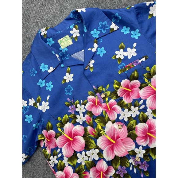 Vintage 60's Ui Maikai Shirt Men's L Cotton Aloha Hawaiian‎ Tropical